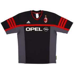 2000-01 AC Milan Player Issue adidas Training Shirt - 9/10 - (S)