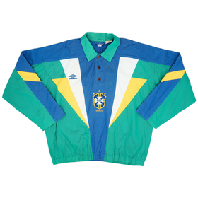 1994-96 Brazil Umbro Drill Top - 7/10 - (L)