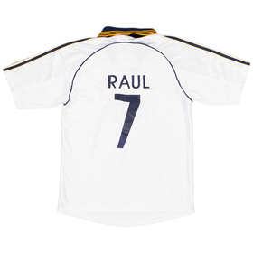 1998-00 Real Madrid Home Shirt Raul #7 - 7/10 - (S)
