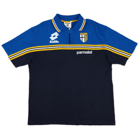 1998-99 Parma Lotto 1/4 Zip Polo Shirt - 9/10 - (XL)