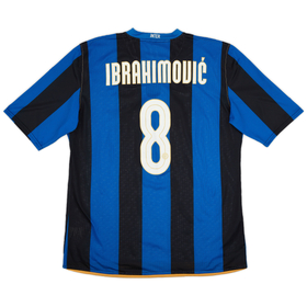 2008-09 Inter Milan Player Issue Home Shirt Ibrahimovic #8 - 8/10 - (XXL)