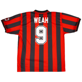 1996-97 AC Milan Home Shirt Weah #9 - 9/10 - (XL)