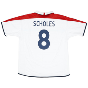 2003-05 England Home Shirt Scholes #8 - 9/10 - (XXL)