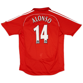 2006-08 Liverpool Home Shirt Alonso #14 - 8/10 - (L)