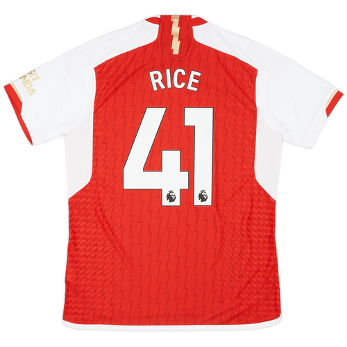 2023-24 Arsenal Authentic Home Shirt Rice #41