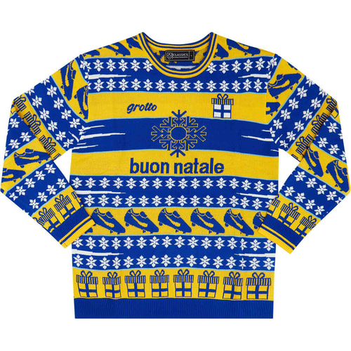 Classic Football Shirts Xmas Christmas Gascoigne Blue Knitted