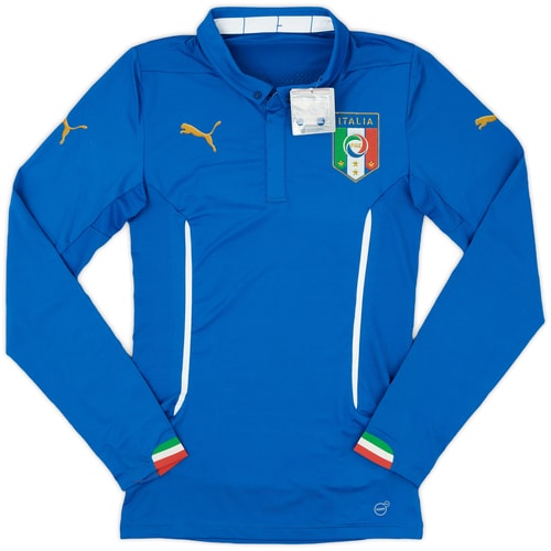 2014-15 Italy Authentic ACTV Home L/S Shirt (L)