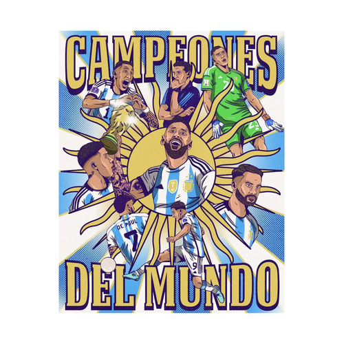 Argentina Campeones Del Mundo 2022 World Cup A3 Print/Poster