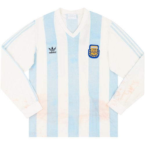 1990-91 Argentina Home L/S Shirt #11 (Good) L