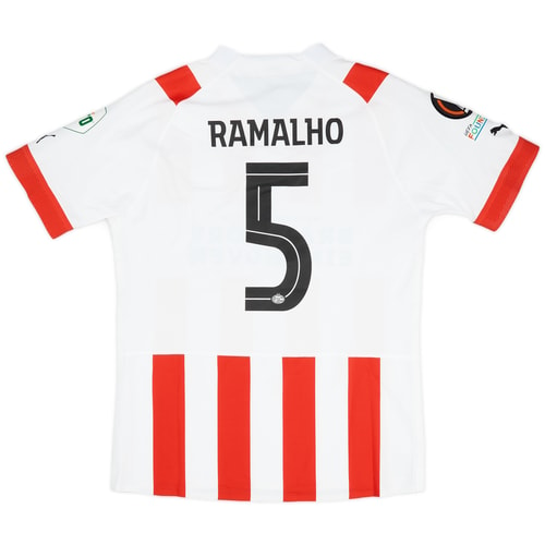 2022-23 PSV Match Issue Europa League Home Shirt Ramalho #5