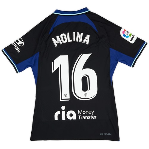 2022-23 Atletico Madrid Match Issue Away Shirt Molina #16