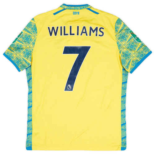 2022-23 Nottingham Forest Match Issue Carabao Cup Away Shirt Williams #7