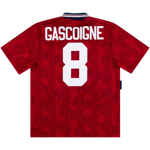 1994-95 England Away Shirt Gascoigne #8 (Excellent) XL