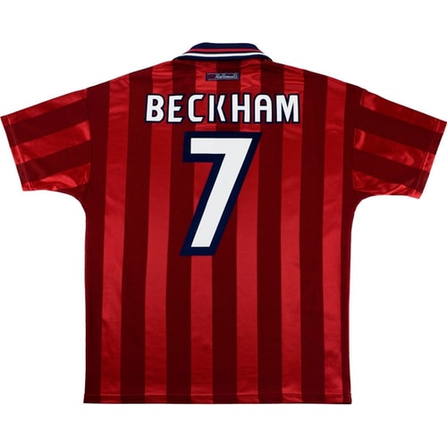 1997-99 England Away Shirt Beckham #7 (Excellent) XL