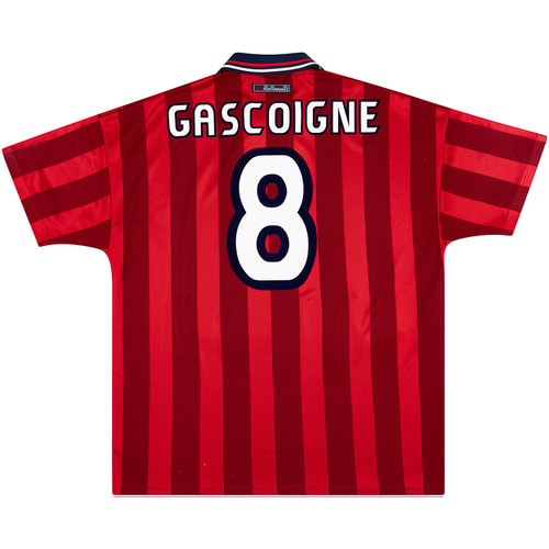 1997-99 England Away Shirt Gascoigne #8 (Very Good) XL