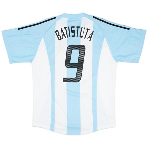 2002-04 Argentina Home Shirt Batistuta #9 - 7/10 - (L)