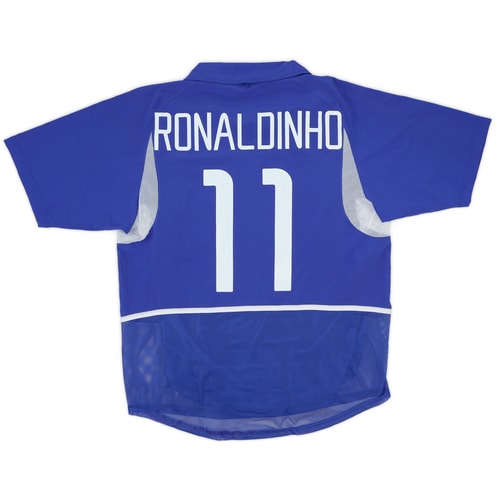 2002-04 Brazil Authentic Away Shirt Ronaldinho #11 - 8/10 - (M)
