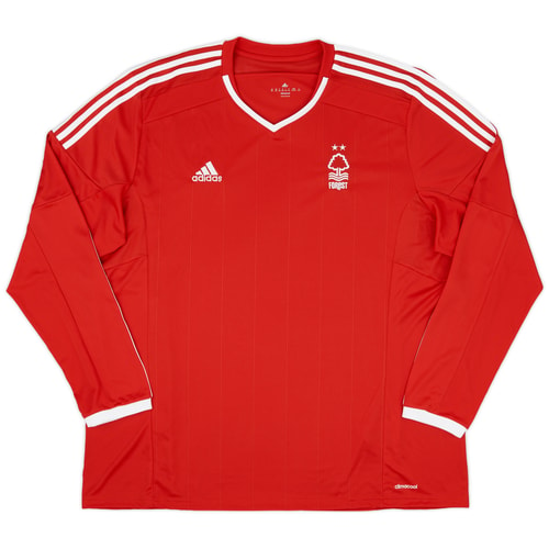 2014-15 Nottingham Forest Home L/S Shirt - 9/10 - (XXL)