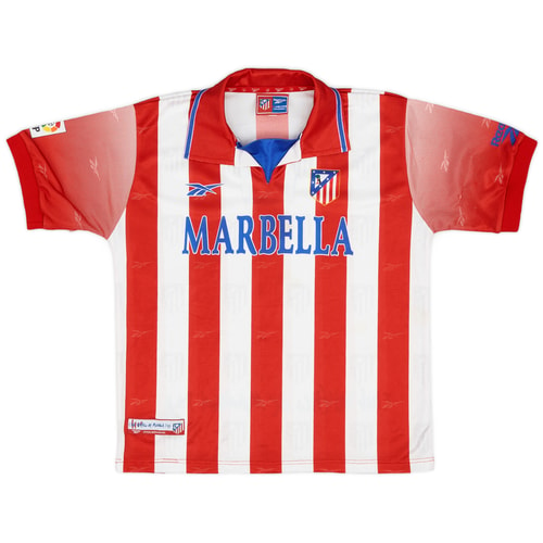 1998-99 Atletico Madrid Home Shirt - 8/10 - (XL.Boys)