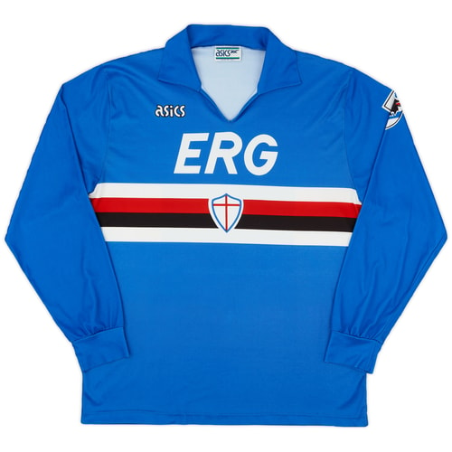 1990-92 Sampdoria Home L/S Shirt - 8/10 - (XL)