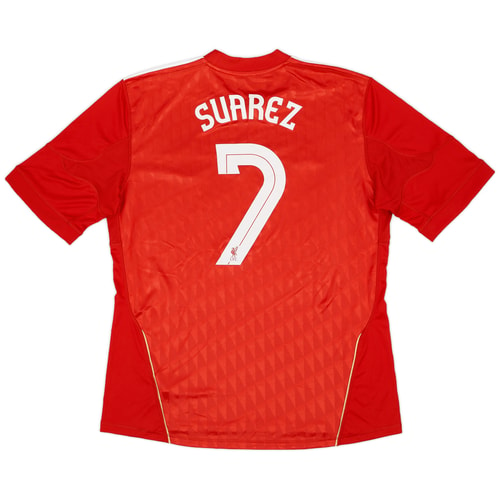 2010-12 Liverpool Home Shirt Suarez #7 - 9/10 - (XL)