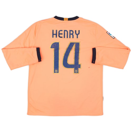 2009-10 Barcelona Away L/S Shirt Henry #14 - 5/10 - (L)