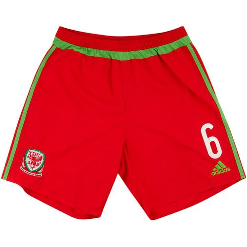2015-16 Wales Home Player Issue Shorts #6 - 9/10 - (L)