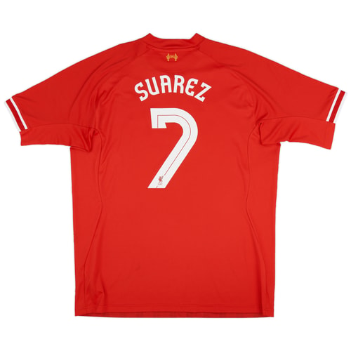 2013-14 Liverpool Home Shirt Suarez #7 - 6/10 - (3XL)