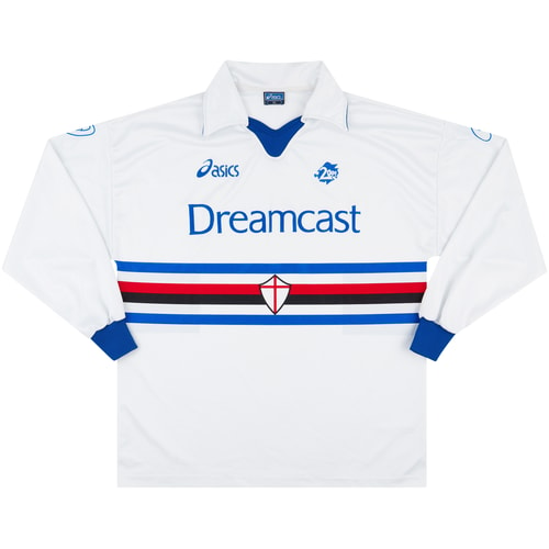 1999-00 Sampdoria Away L/S Shirt - 9/10 - (XL)