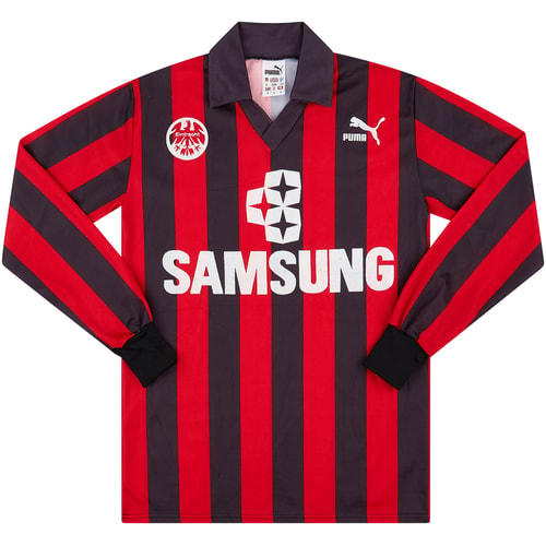 1991-92 Eintracht Frankfurt Home L/S Shirt - 8/10 - (S)