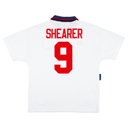1993-95 England Home Shirt Shearer #9 - 8/10 - (L)