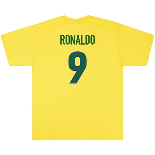 Ronaldo #9 1998 Brazil Yellow Graphic Tee