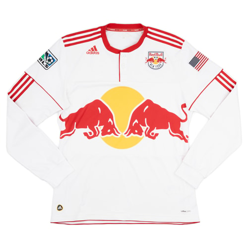 2010 New York Red Bulls Authentic Home L/S Shirt - 7/10 - (XL)