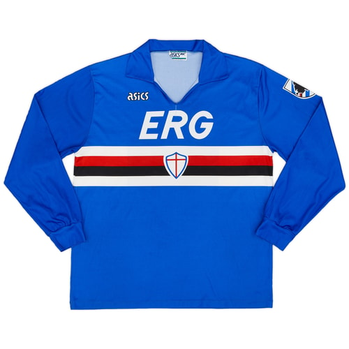 1990-91 Sampdoria Home L/S Shirt - 6/10 - (XL)