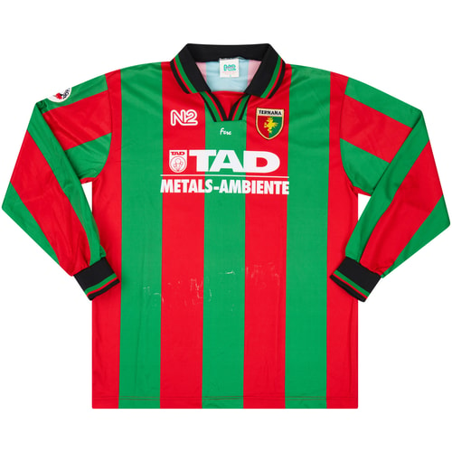 1998-99 Ternana Match Issue Home L/S Shirt Monetta #11