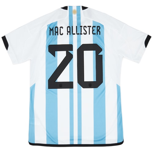 2022-23 Argentina Home Shirt Mac Allister #20