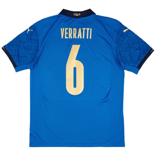 2020-21 Italy Player Issue Home Shirt Verratti #6