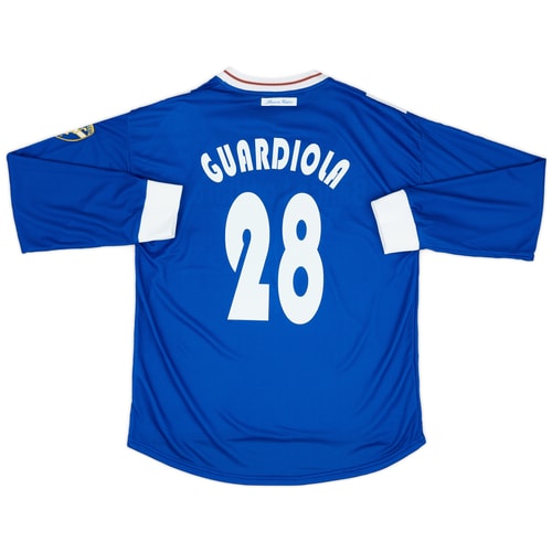 2001-02 Brescia Garman Reissue Home L/S Shirt Guardiola #28