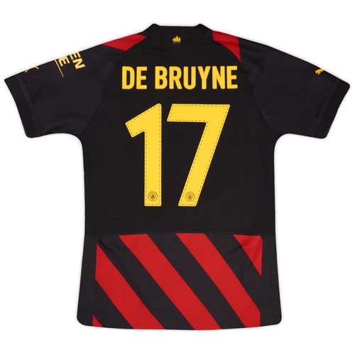 2022-23 Manchester City Player Issue Away European Shirt De Bruyne #17
