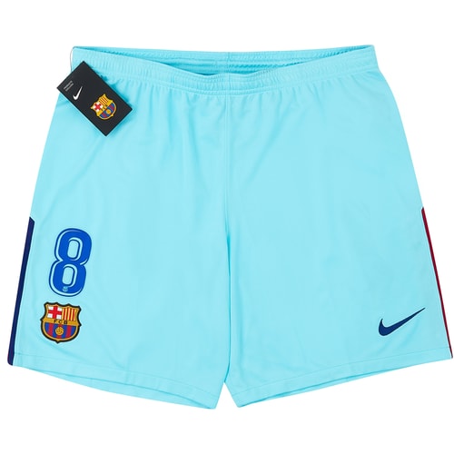 2017-18 Barcelona Away Shorts #8 (Iniesta) S