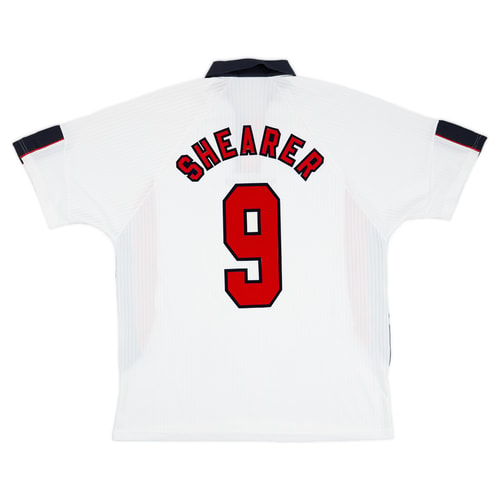1997-99 England Home Shirt Shearer #9 - 6/10 - (XL)