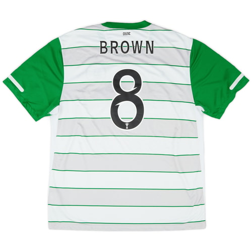 2011-12 Celtic Away Shirt Brown #8 - 9/10 - (XL)