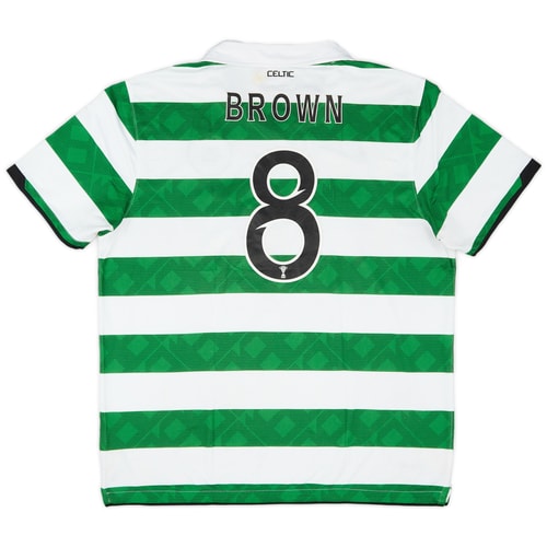 2010-12 Celtic Home Shirt Brown #8 - 6/10 - (XL)