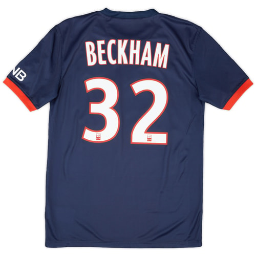 2013-14 Paris Saint-Germain Home Shirt Beckham #32 - 9/10 - (S)