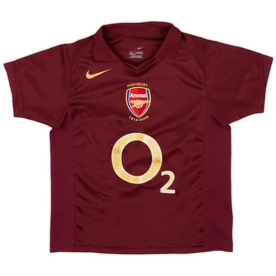 2005-06 Arsenal Home Shirt - 4/10 - (XS.Boys)