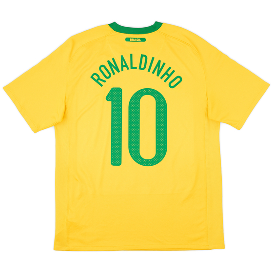 2010-11 Brazil Home Shirt Ronaldinho #10 - 7/10 - (L)