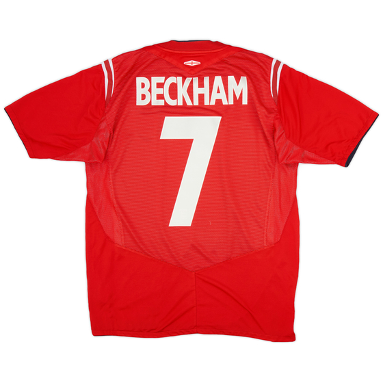 2004-06 England Away Shirt Beckham #7 - 6/10 - (M)