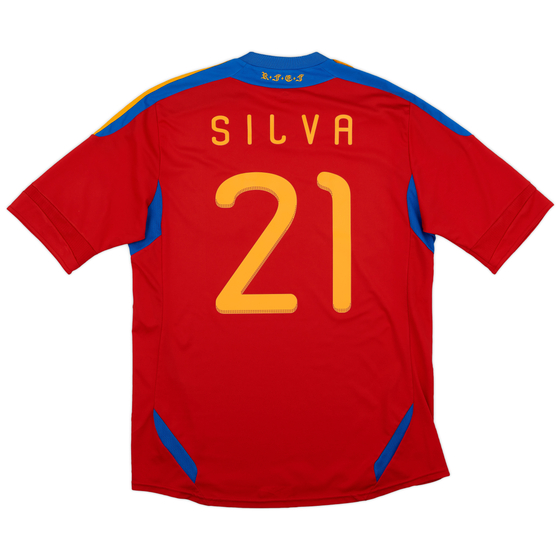 2010-11 Spain Home Shirt Silva #21 - 8/10 - (XL)