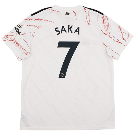 2020-21 Arsenal Away Shirt Saka #7 - 9/10 - (XL)