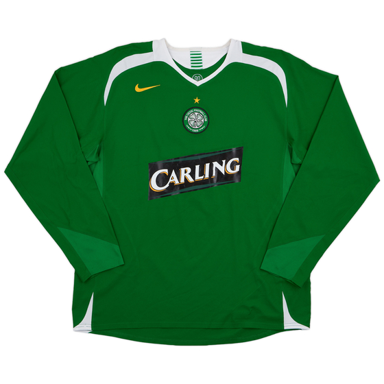 2005-06 Celtic Away L/S Shirt - 9/10 - (XL)